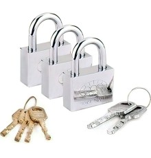 Tek Anahtarla Açılan Paslanmaz Çelik Asma Kilit 10 Lü Set