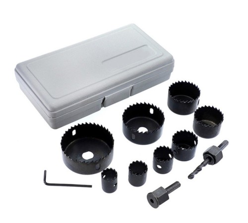 11 Parça Panç Seti Ağaç Kesme Testere Matkap Ucu Takımı Alçıpan Tavan Kesme