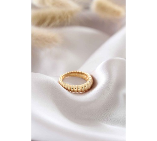 Altın Renk Ayarlamalı Burgu Kadın Yüzük - TJ-BYK1503