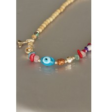 Tahta Boncuklu Kadın Kolye - TJ-BKO5160