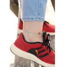 Mavi Boncuk Tasarımlı Deniz Atı Detaylı Halhal - TJ-HH1234