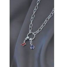 Yeni Sezon Kırmızı Kelebekli Kolye - TJ-BKO5278