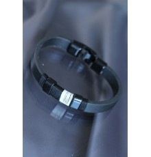 Siyah Beyaz Renkli Deri Bileklik - TJ-EB3074