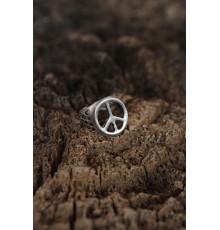 Barış İşareti Tasarımlı Ayarlamalı Erkek Yüzük - TJ-EY363