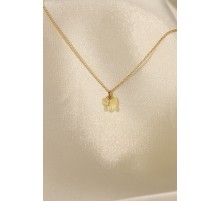 Zirkon Taşlı Sarı Renk Minimal Kolye - TJ-BKO5956