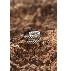 Dolamalı Çift Kat Zincir Yüzük - TJ-EY435