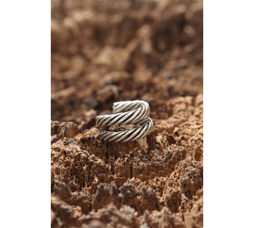 Dolamalı Çift Kat Zincir Yüzük - TJ-EY435