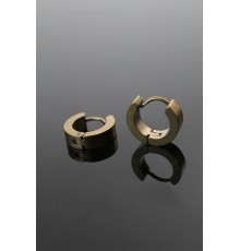 316L Çelik Gold Renk Halka Model Çift Küpe - TJ-EKP252