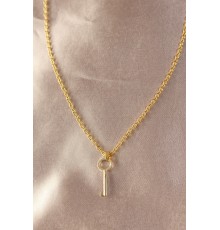 Gold Renk Metal Anahtar Detay Kadın Kolye - TJ-BKO6032