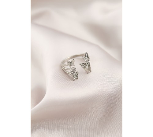 Gümüş Renk Metal Model Kadın Yüzük - TJ-BYK2190