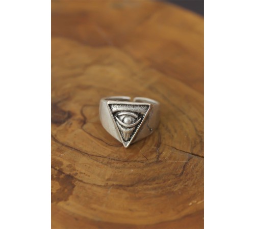 Göz Detay Metal Ayarlanabilir Erkek Yüzük - TJ-EY453