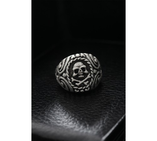 Ayarlanabilir Desenli Kurukafa Model Erkek Yüzük - TJ-EY500