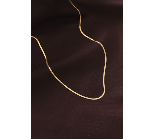 Çelik Gold Renk 60 cm İnce İtalyan Zincir Kolye - TJ-BKO6227