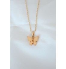 Gold Kaplama Sarı Renk Sedefli Kolye - TJ-BKO6439