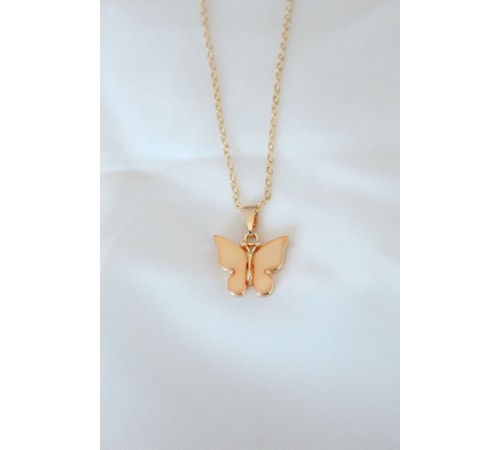 Gold Kaplama Sarı Renk Sedefli Kolye - TJ-BKO6439