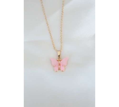 Gold Kaplama Pembe Sedefli Kolye - TJ-BKO6440