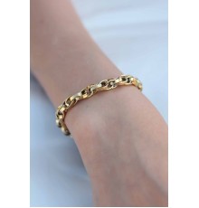 Gold Renk Çelik Zincir Kadın Bileklik - TJ-BB4429