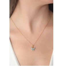 Gold Renk Su Yeşili Figür Kadın Kolye - TJ-BKO6813