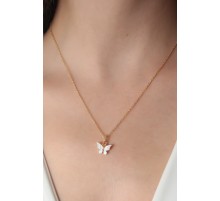 Gold Beyaz Renk Figür Kadın Kolye TJ-BKO6818