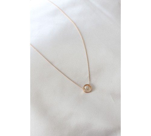 Gold Renk Minimal Kalp Figür Kadın Kolye - TJ-BKO6850