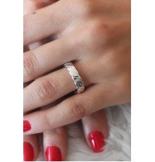 Gümüş Renk Sarmal Model Kadın Yüzük - TJ-BYK2495