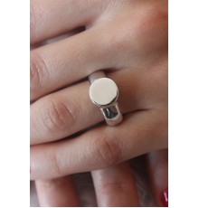 Gümüş Renk Daire Model Kadın Yüzük - TJ-BYK2501