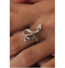 Gümüş Renk Yılan Model Kadın Yüzük - TJ-BYK2527