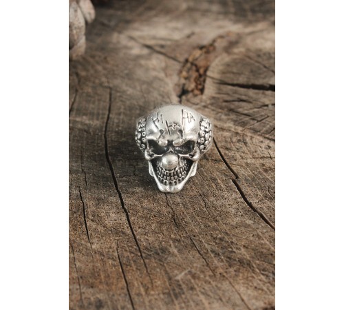 Antik Gümüş Renk Palyaço Model Ayarlanabilir Erkek Yüzük - TJ-EY595