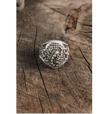 Antik Gümüş Renk Akrep İşleme Ayarlanabilir Erkek Yüzük - TJ-EY612