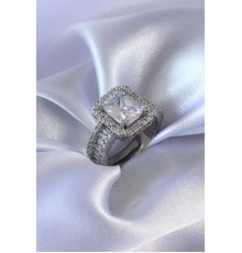 Gümüş Renk Zirkon Taşlı Kadın Yüzük - TJ-BYK2583