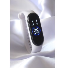 Beyaz Renk Silikon Kordonlu Dijital Dokunmatik Saat - TJ-BS3451