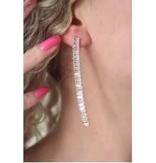 Gold Renk Zirkon Taşlı Kadın Küpe - TJ-BKP7161