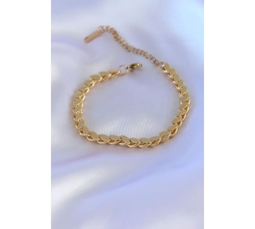 316L Çelik Arpa Gold Renk Kadın Bileklik - TJ-BB5305