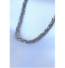 316L Çelik Gümüş Renk Kral Zincir Model Erkek Kolye - TJ-ERK1322