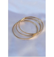 316L Çelik Gold Renk Ajda Model Kadın 60 mm Bilezik - TJ-BB5360