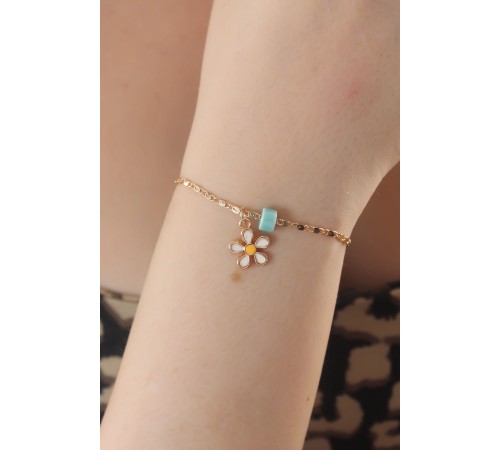 Gold Renk Papatya Model Kadın Bileklik - TJ-BB5376