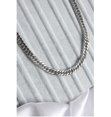 316L Çelik Gümüş Renk Sıkı Zincir Model Erkek Kolye - TJ-ERK1339