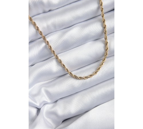 316L Çelik Gold Renk 60 cm Burgu Model Kadın Kolye - TJ-BKO7973