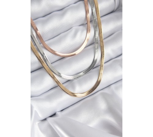 316L Çelik Mix Renk İtalyan Zincir Model Kadın Kolye - TJ-BKO8208