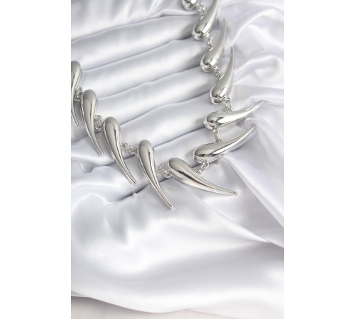 VIP Seri Özel Model Gümüş Renk Kadın Kolye - TJ-BKO8236