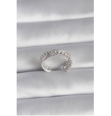 Pirinç Gümüş Renk Kadın Yüzük - TJ-BYK3030