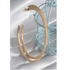 Pirinç Gold Renk Hasır Halka Model Zirkon Taş Detay Kadın Küpe - TJ-BKP8505