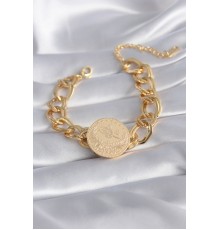 316L Çelik Gold Renk Reşt Altın Model Samanyolu Kadın Bileklik - TJ-BB5867