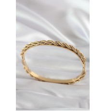 316L Çelik Gold Renk Burgu Zincir Model Kadın Kelepçe - TJ-BB5904