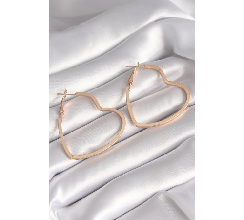 Pirinç Gold Renk Kalp Model Kadın Küpe - TJ-BKP8706