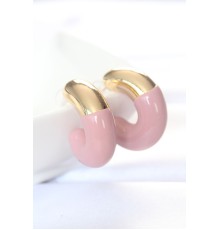 CCB Gül Kurusu Gold Çift Renk Küpe - TJ-BKP8872