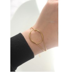 316L Çelik Gold Renk Düğüm Model Bileklik - TJ-BB6042