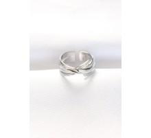 Kalın Silver Renk Ayarlanabilir Yüzük TJ-BYK3102