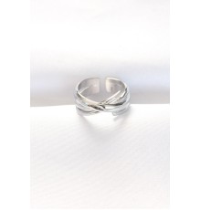 Kalın Silver Renk Ayarlanabilir Yüzük - TJ-BYK3102