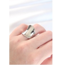 Silver Renk Ayarlanabilir Kavisli Ayna Yüzük - TJ-BYK3114